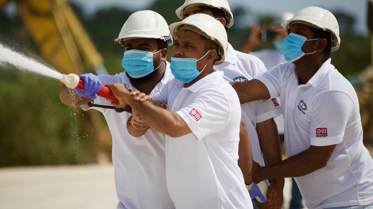 Chemie-Tech personnel participating together in an iCare safety activity