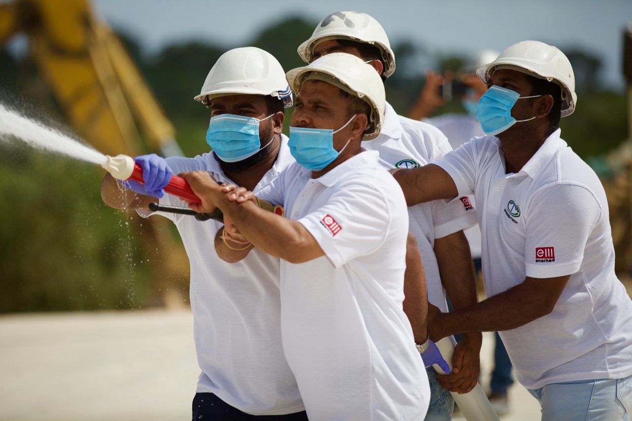 Chemie-Tech personnel participating together in an iCare safety activity