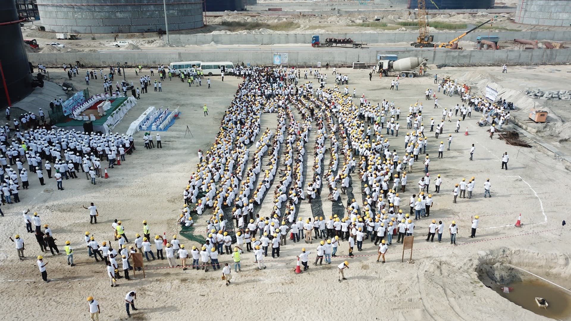 Chemie-Tech project team gathered for a major site milestone